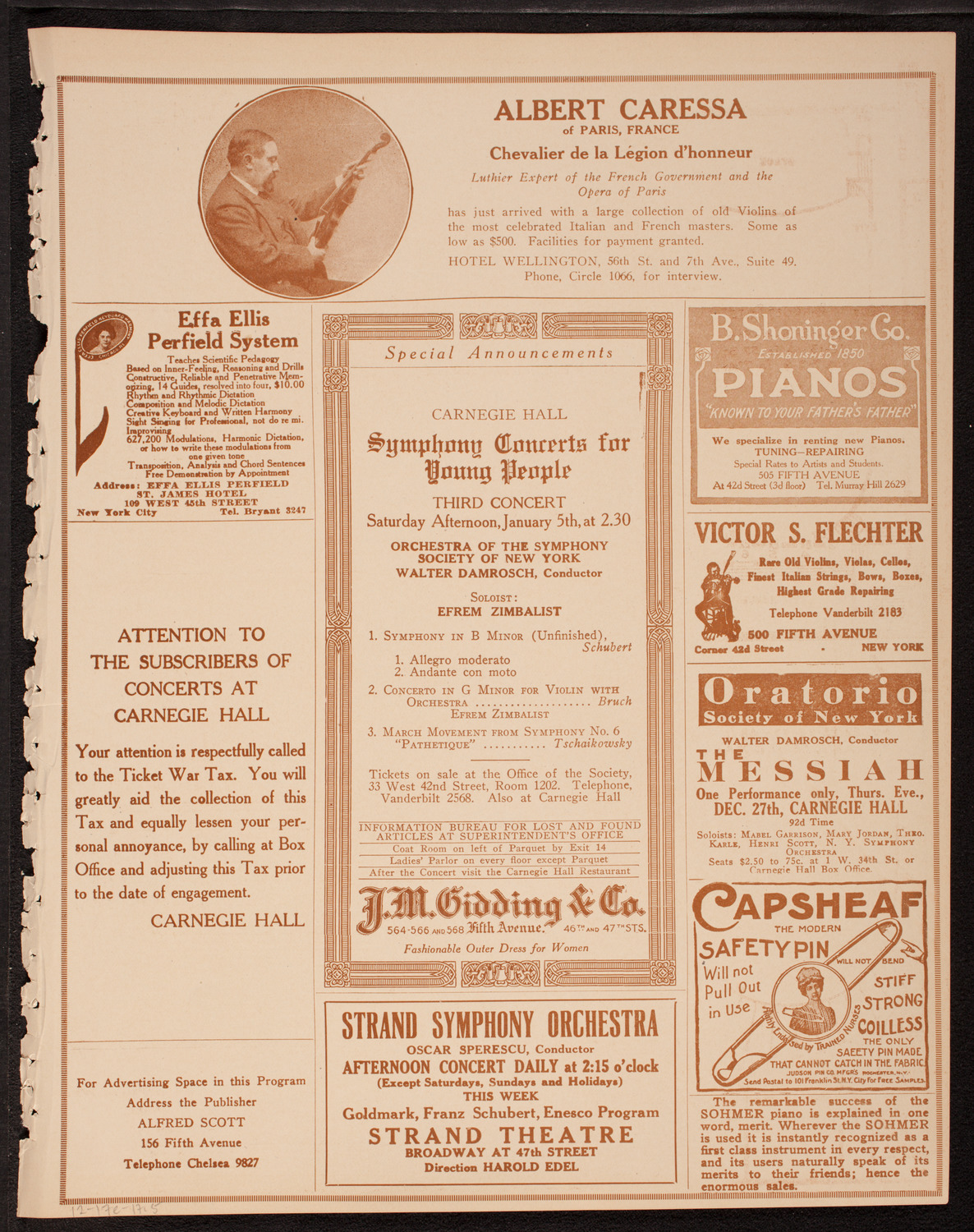 Meeting: The Humanitarian Cult, December 17, 1917, program page 9