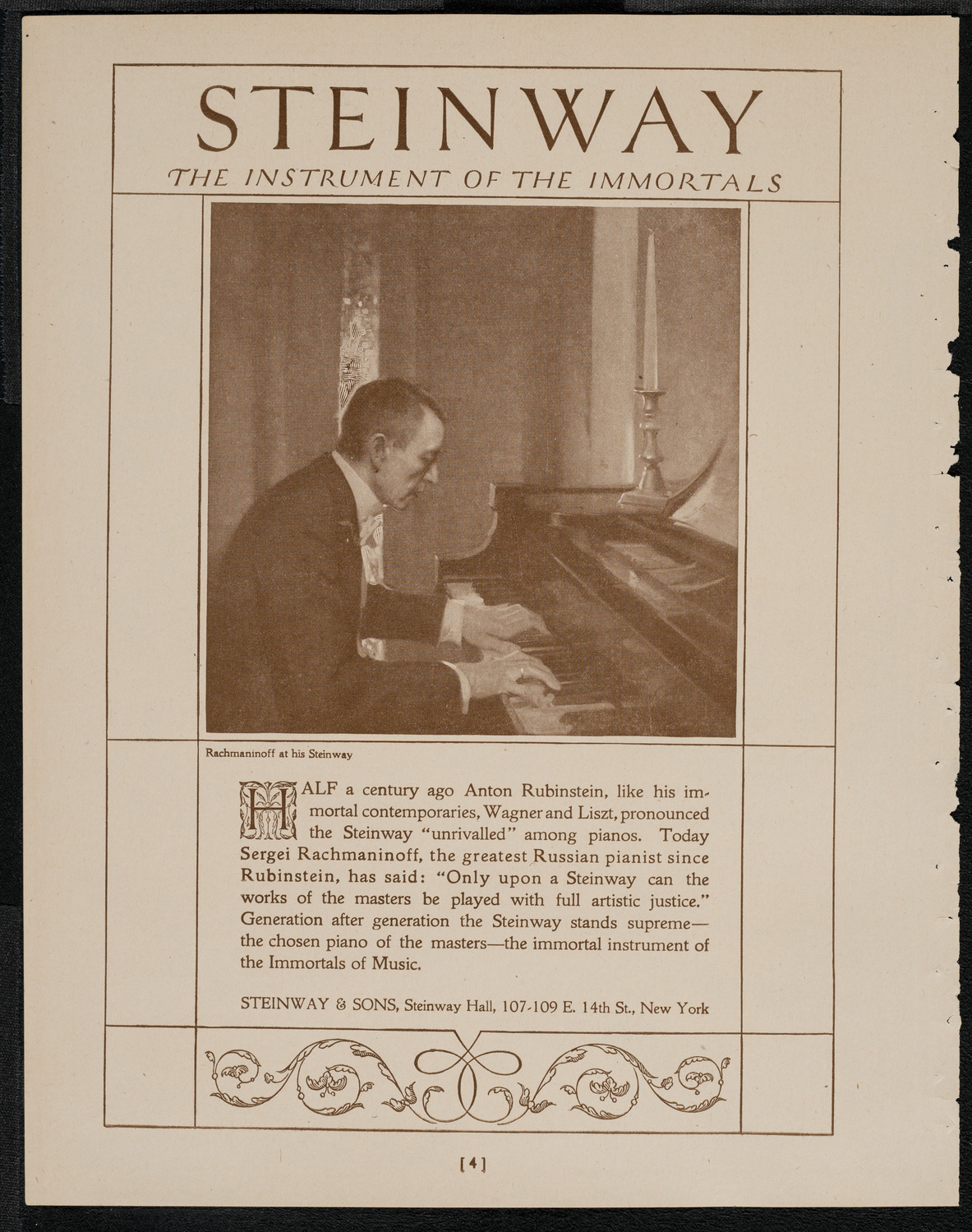 National Symphony Orchestra, May 3, 1921, program page 4