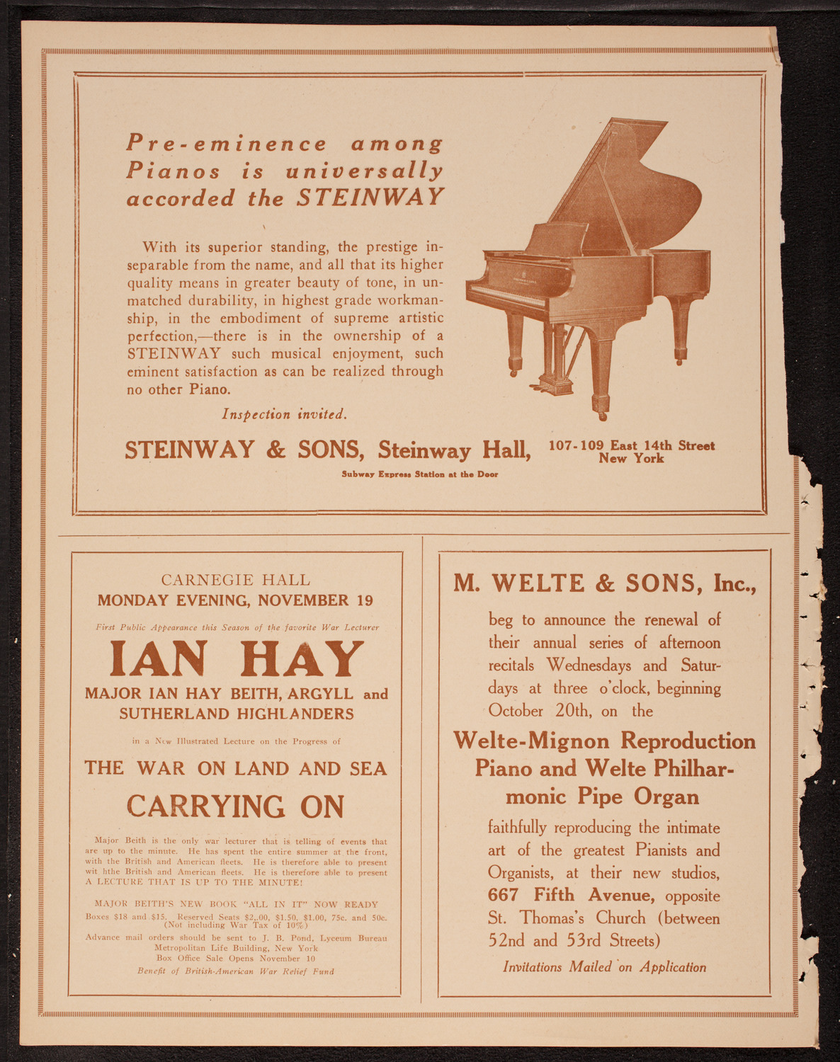 America's Welcome to Rt. Hon. Sir George H. Reid, November 7, 1917, program page 4