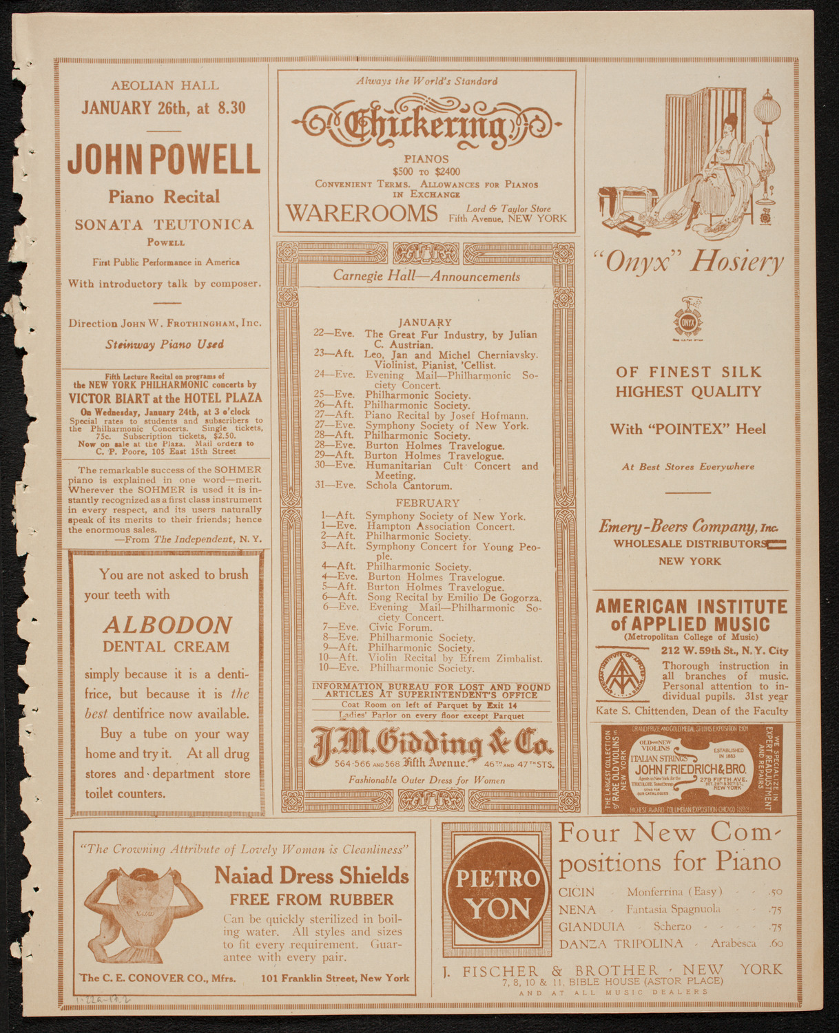 Burton Holmes Travelogue: Canadian Rockies, January 22, 1917, program page 3