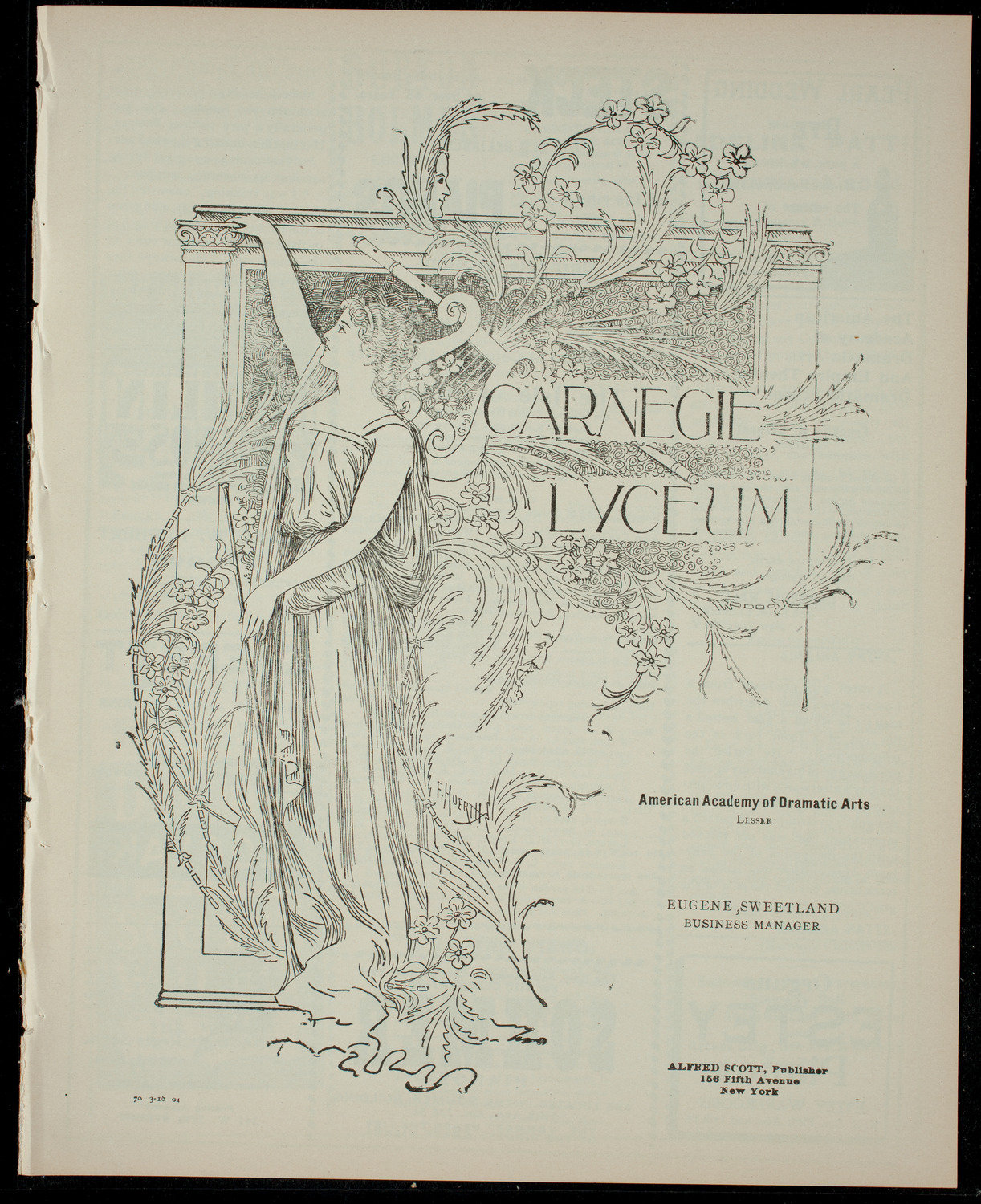 Columbia Varsity Show 1904, March 16, 1904, program page 1