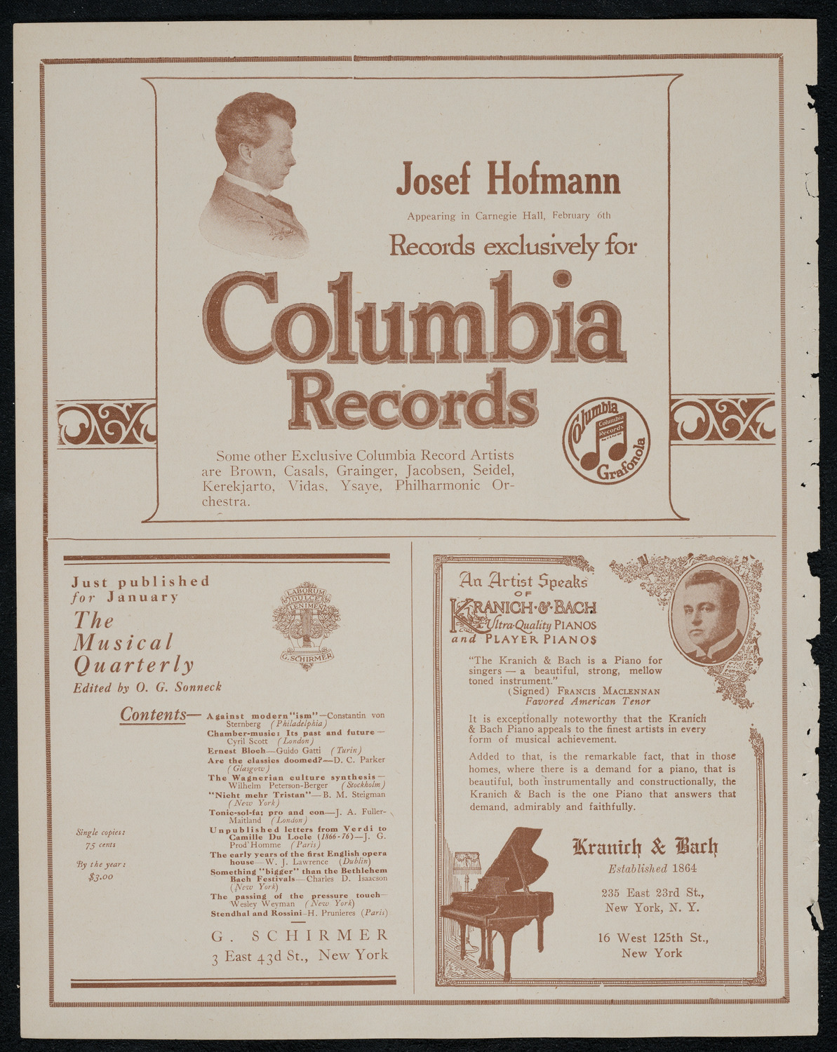 Boston Symphony Orchestra, February 3, 1921, program page 6