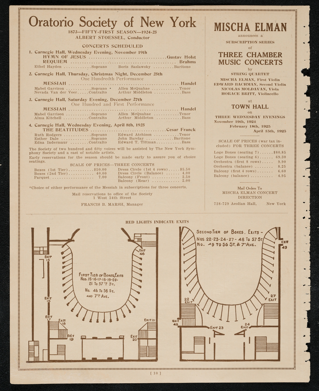 Jubilee Concert by Artist Pupils of Jacob Gegna, September 26, 1924, program page 10