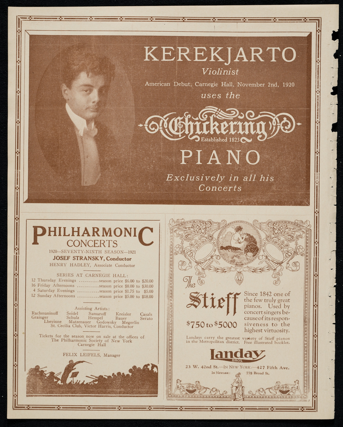Alfred Mirovitch, Piano, October 20, 1920, program page 12