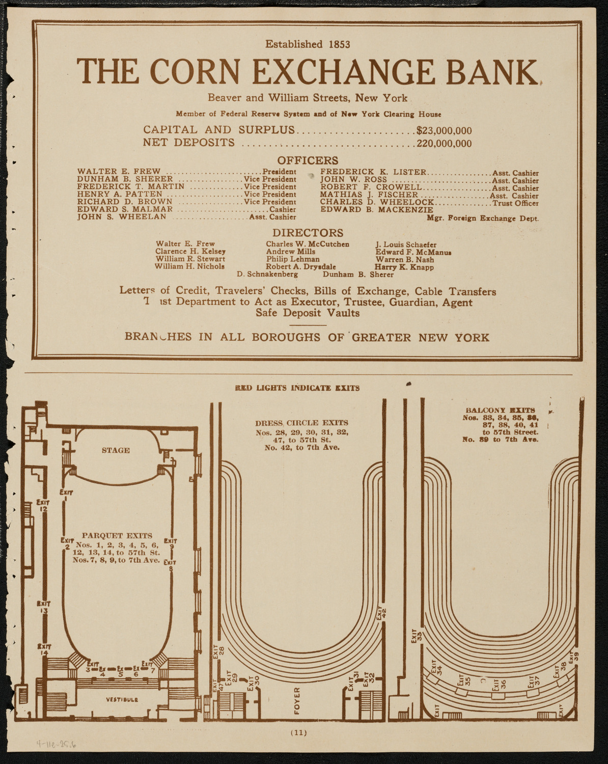 New York Philharmonic, April 11, 1925, program page 11