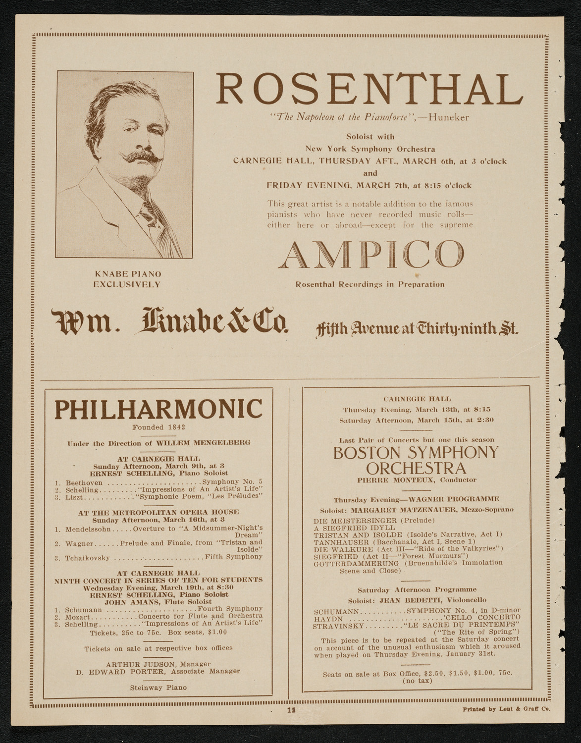 New York Symphony Orchestra, March 7, 1924, program page 12