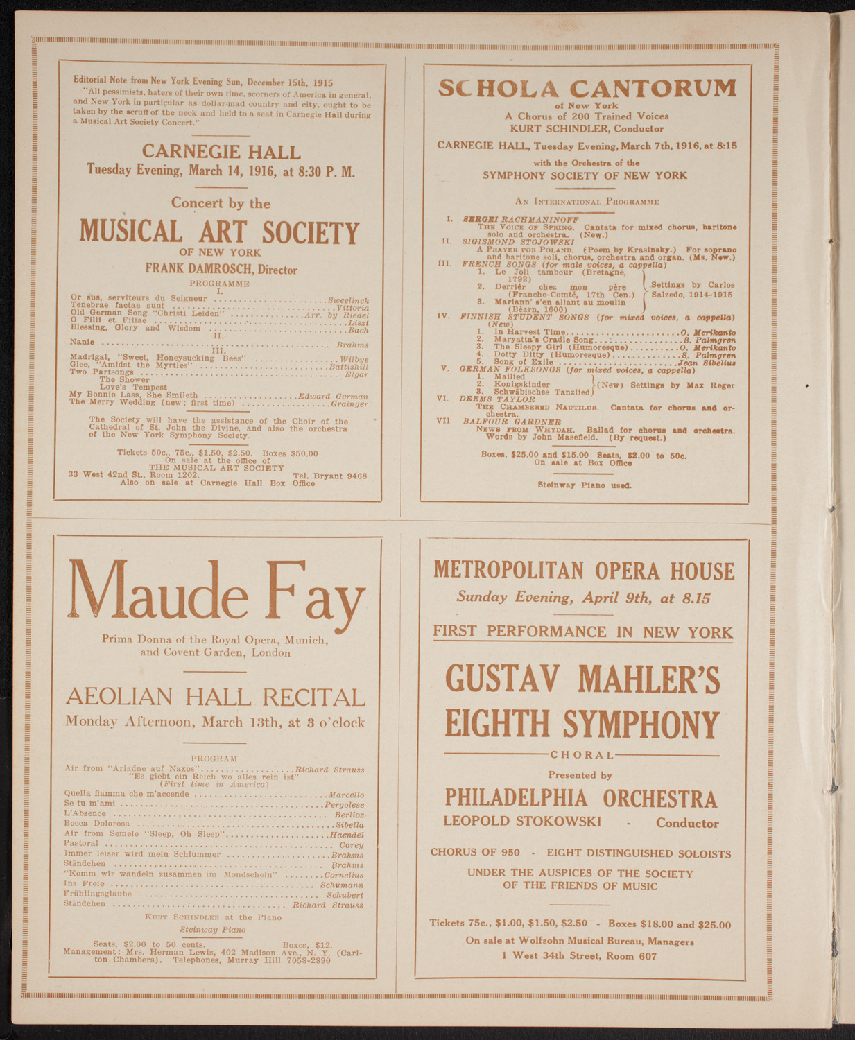 Meeting: National Security League, February 29, 1916, program page 10