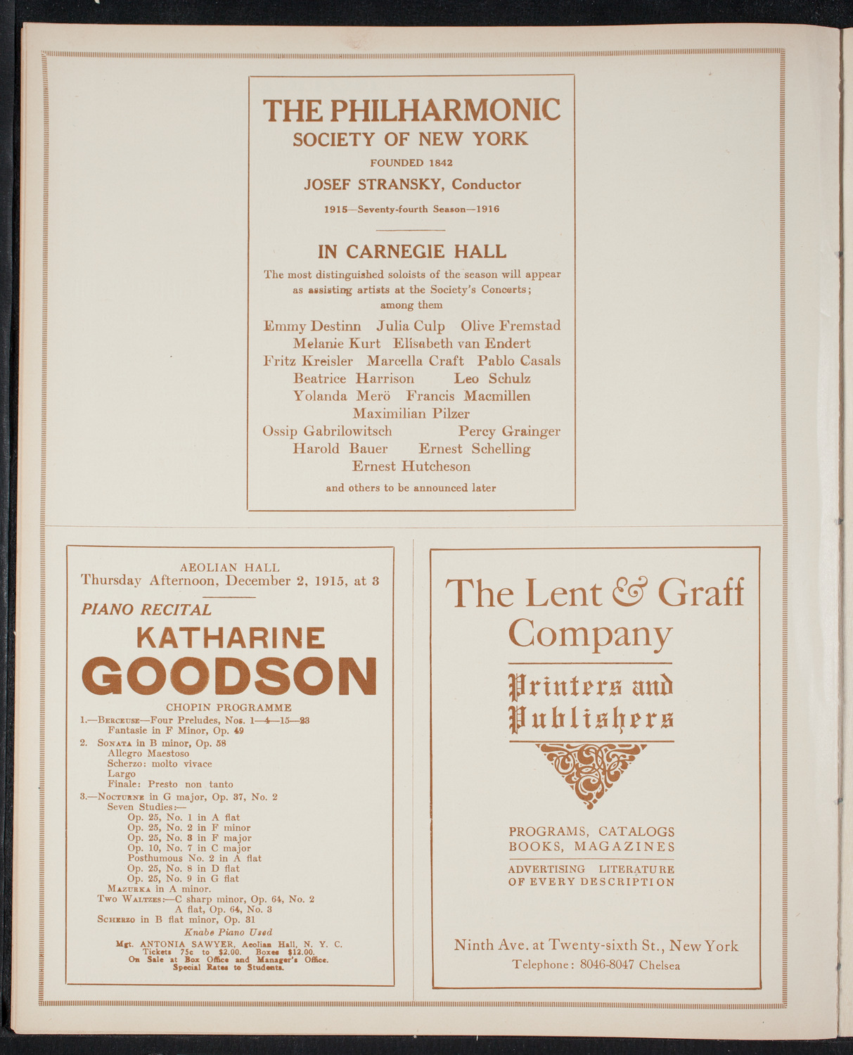 Workmen's Circle 15th Anniversary Celebration, November 27, 1915, program page 10