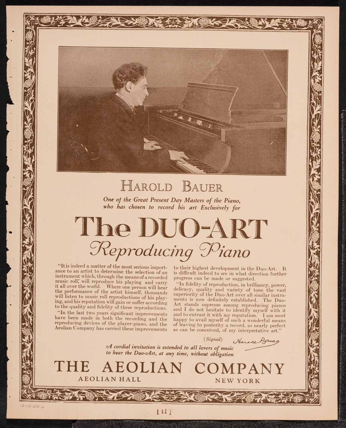 David Bispham Memorial Concert, December 13, 1921, program page 11