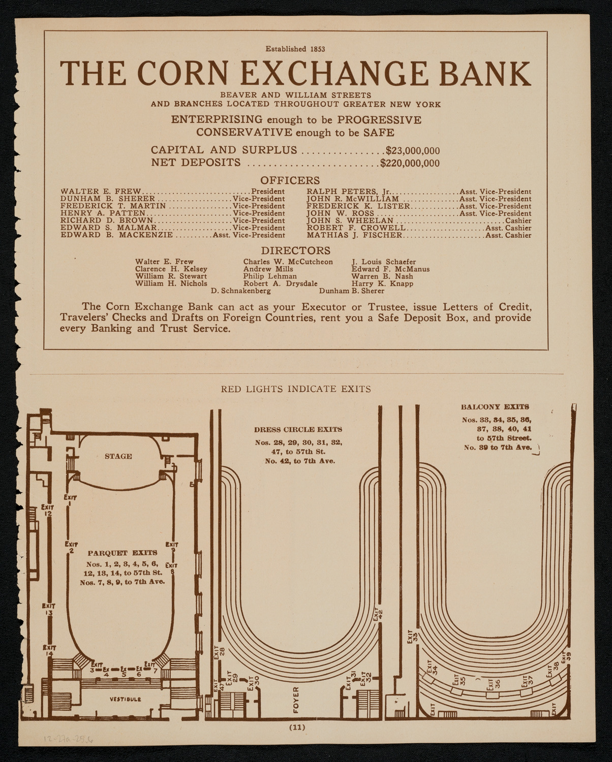 New York Philharmonic, December 27, 1925, program page 11