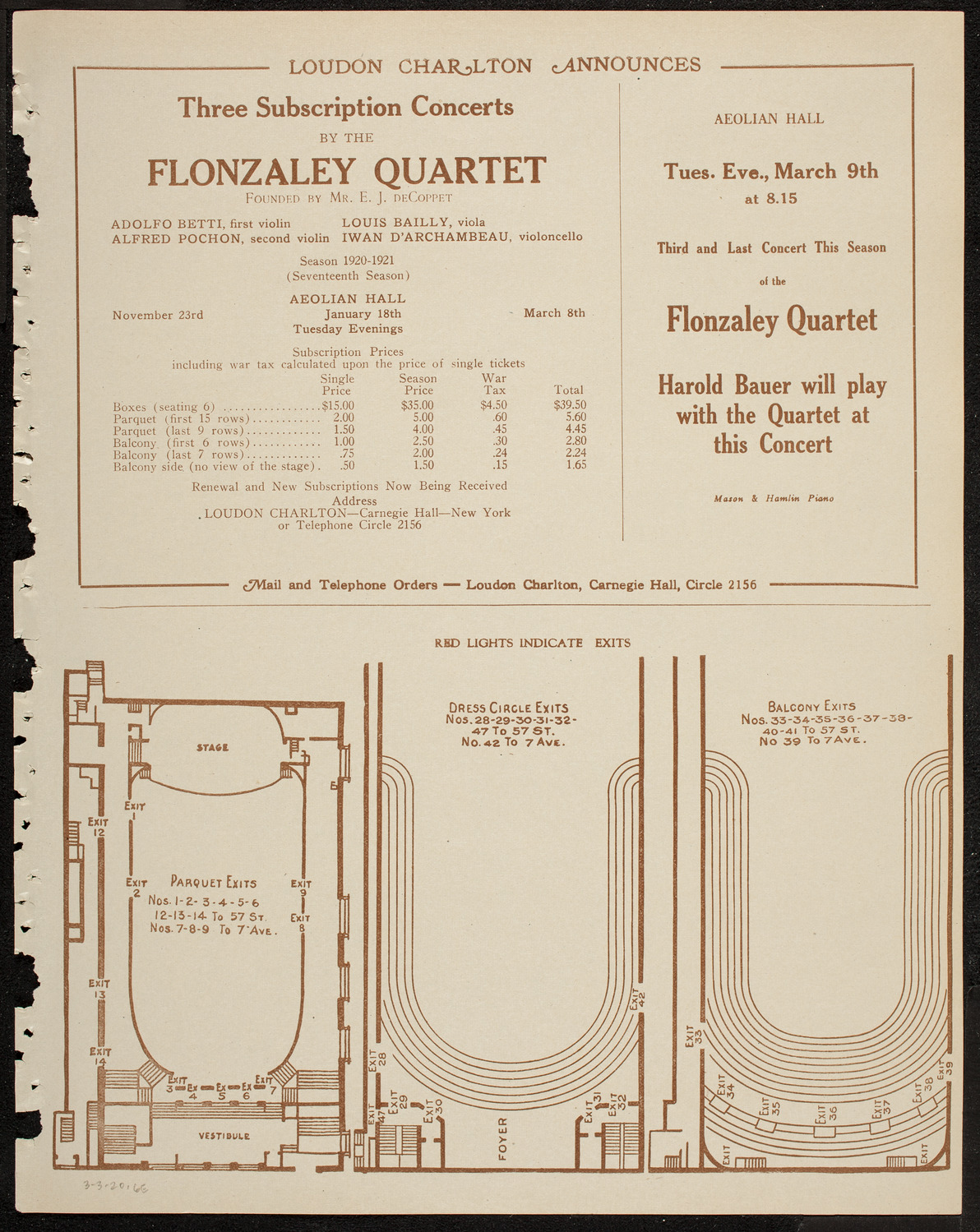 Evening Mail Save-A-Home Fund Concert:, March 3, 1920, program page 11