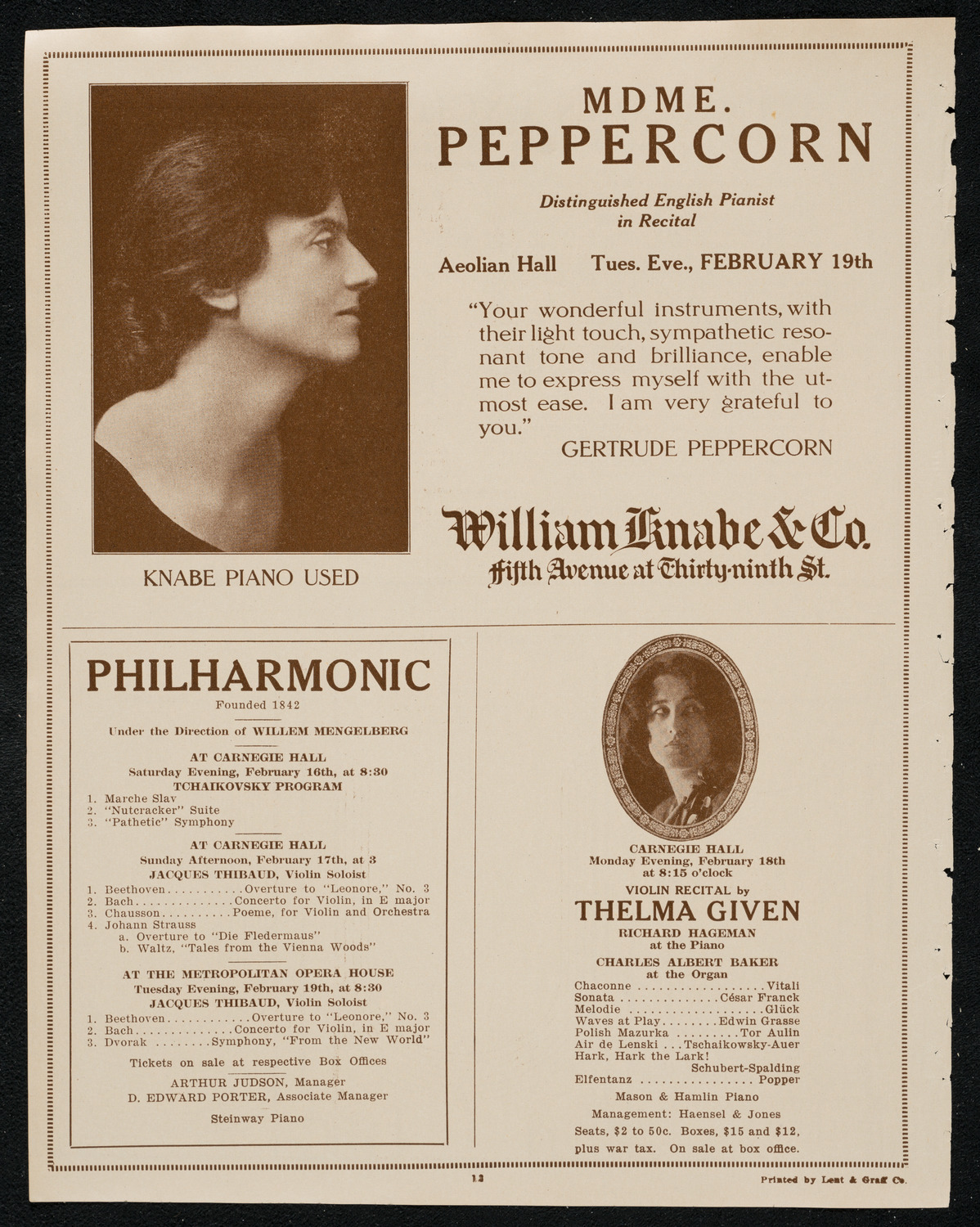 Symphony Concert for Young People, February 16, 1924, program page 12