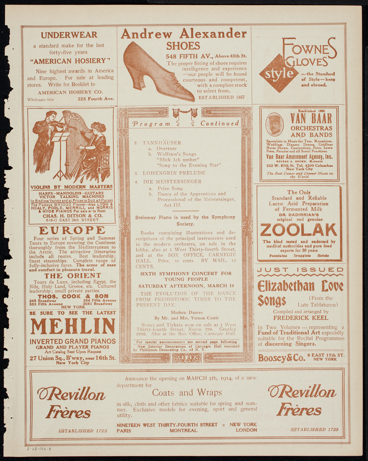Symphony Concert for Young People, February 28, 1914, program page 7