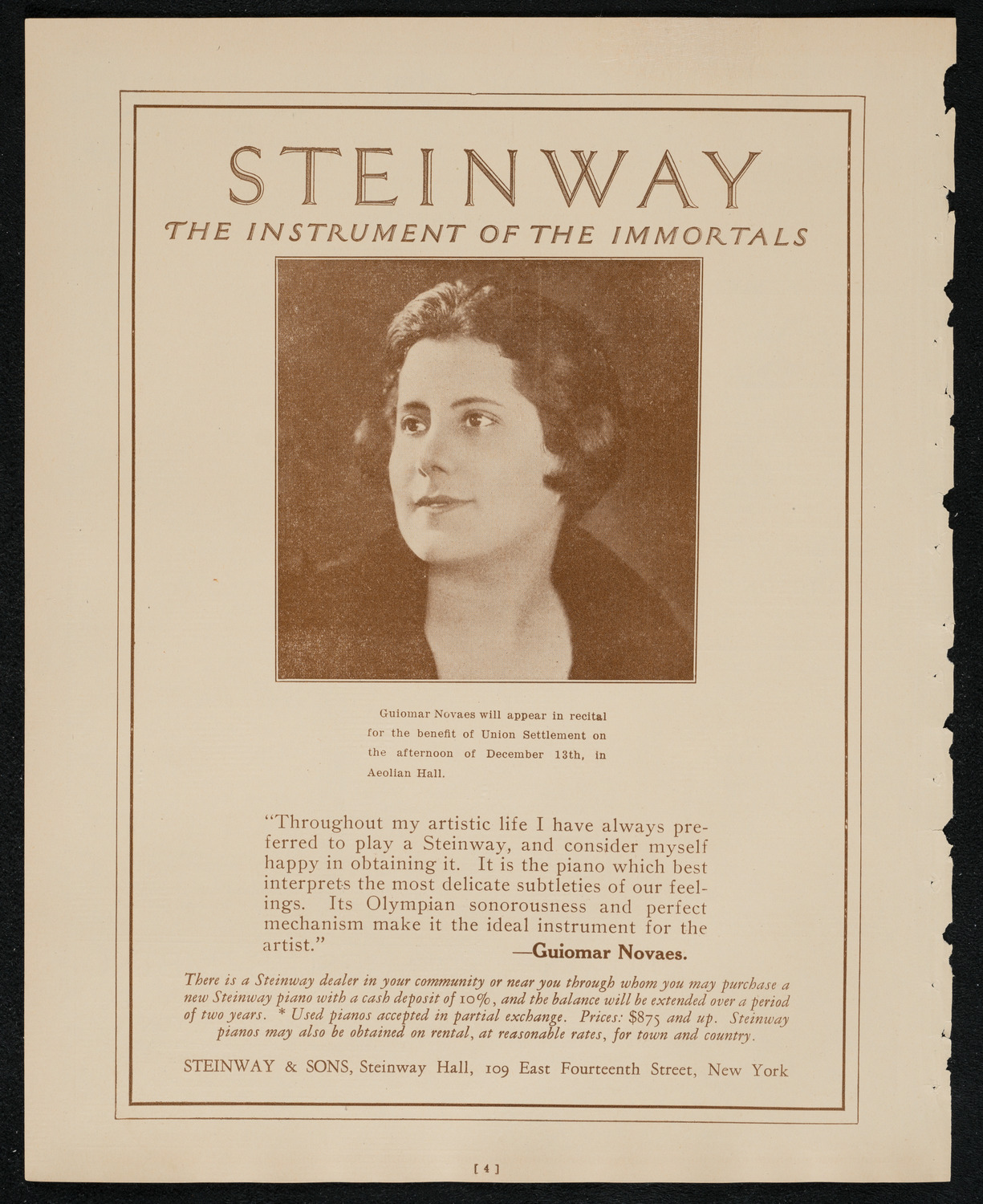State Symphony Orchestra of New York, December 10, 1924, program page 4