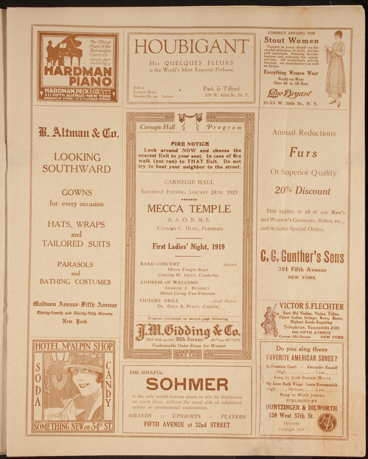 Mecca Temple: First Ladies' Night, 1919, January 18, 1919, program page 5