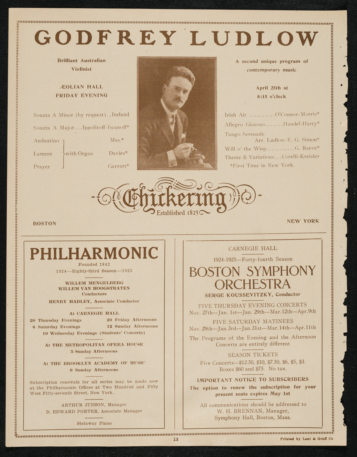 Paul Whiteman and His Orchestra, April 21, 1924, program page 12