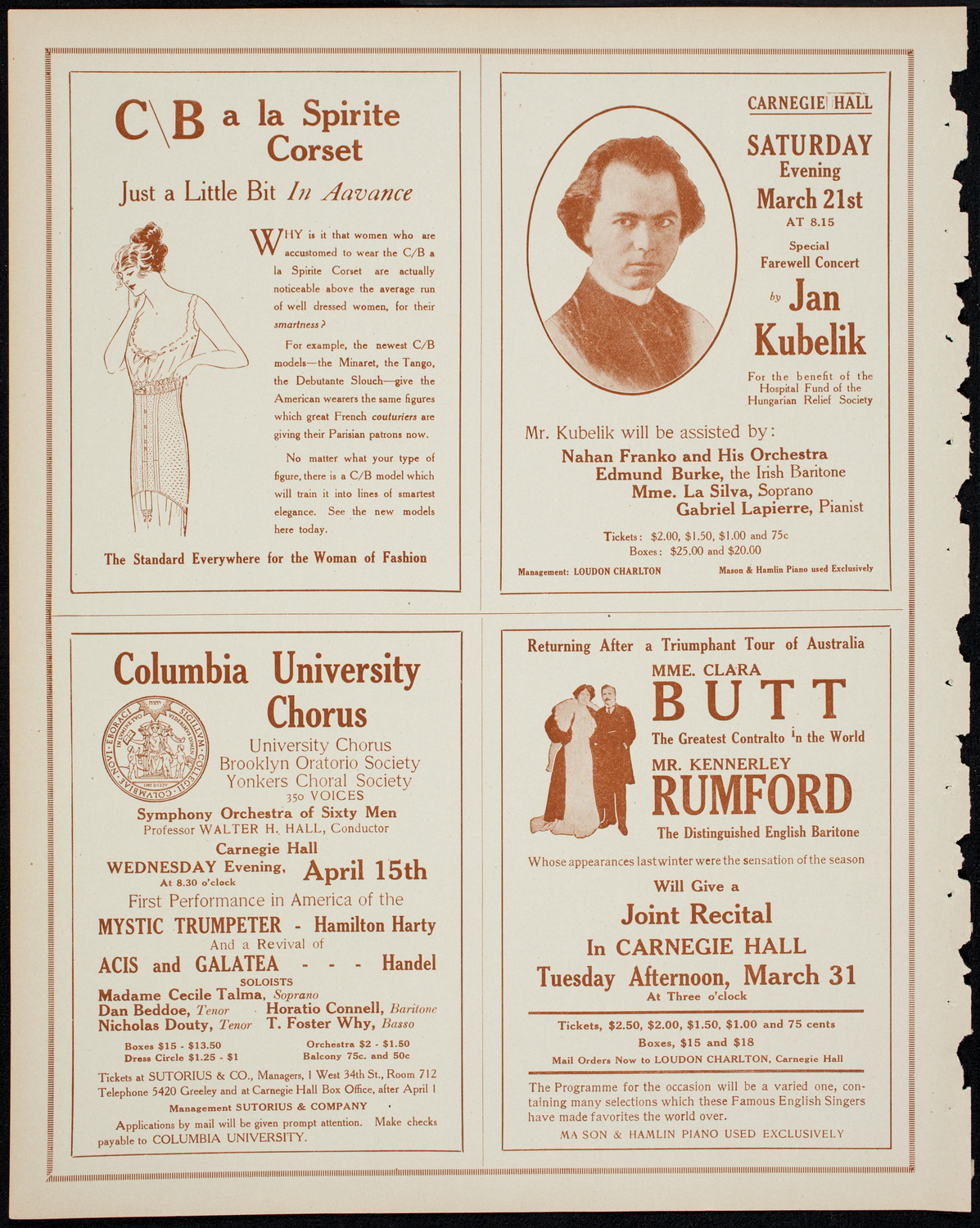 Boston Symphony Orchestra, March 19, 1914, program page 8