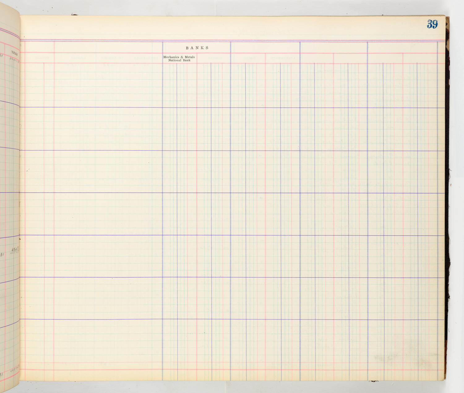 Music Hall Accounting Ledger Cash Book, volume 8, page 39b