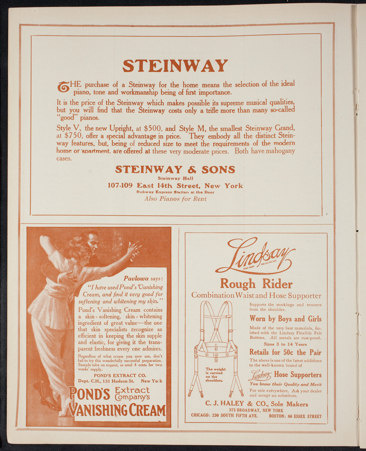 New York Philharmonic, March 25, 1915, program page 4