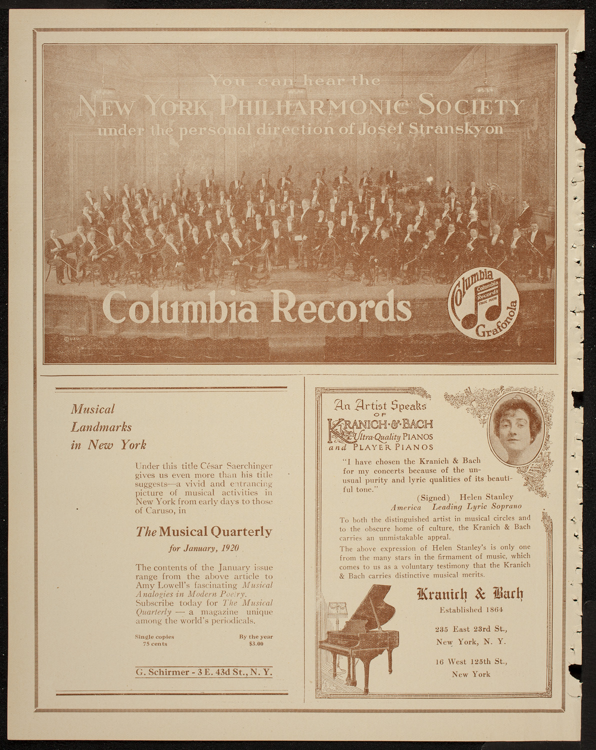 New York Philharmonic, March 25, 1920, program page 6