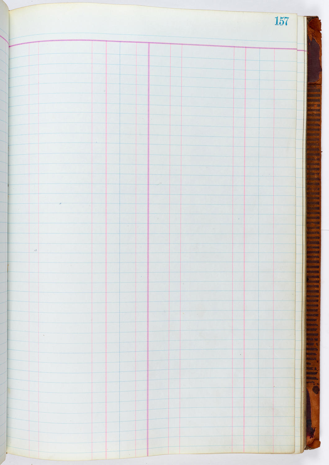 Music Hall Accounting Ledger, volume 1, page 157