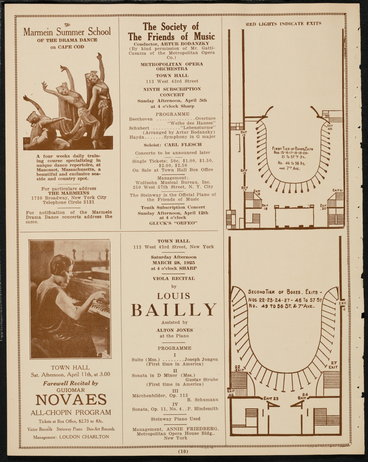 New York Symphony Orchestra, March 26, 1925, program page 10