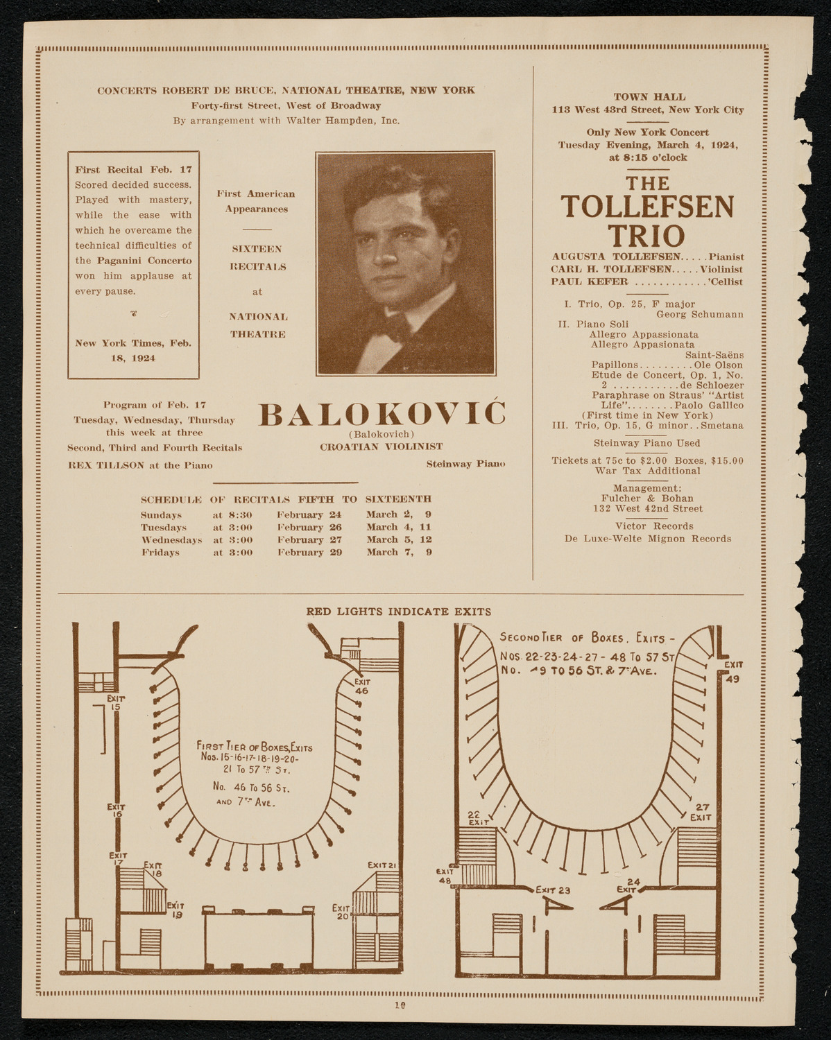 Benefit: Odd Fellows Home, February 24, 1924, program page 10