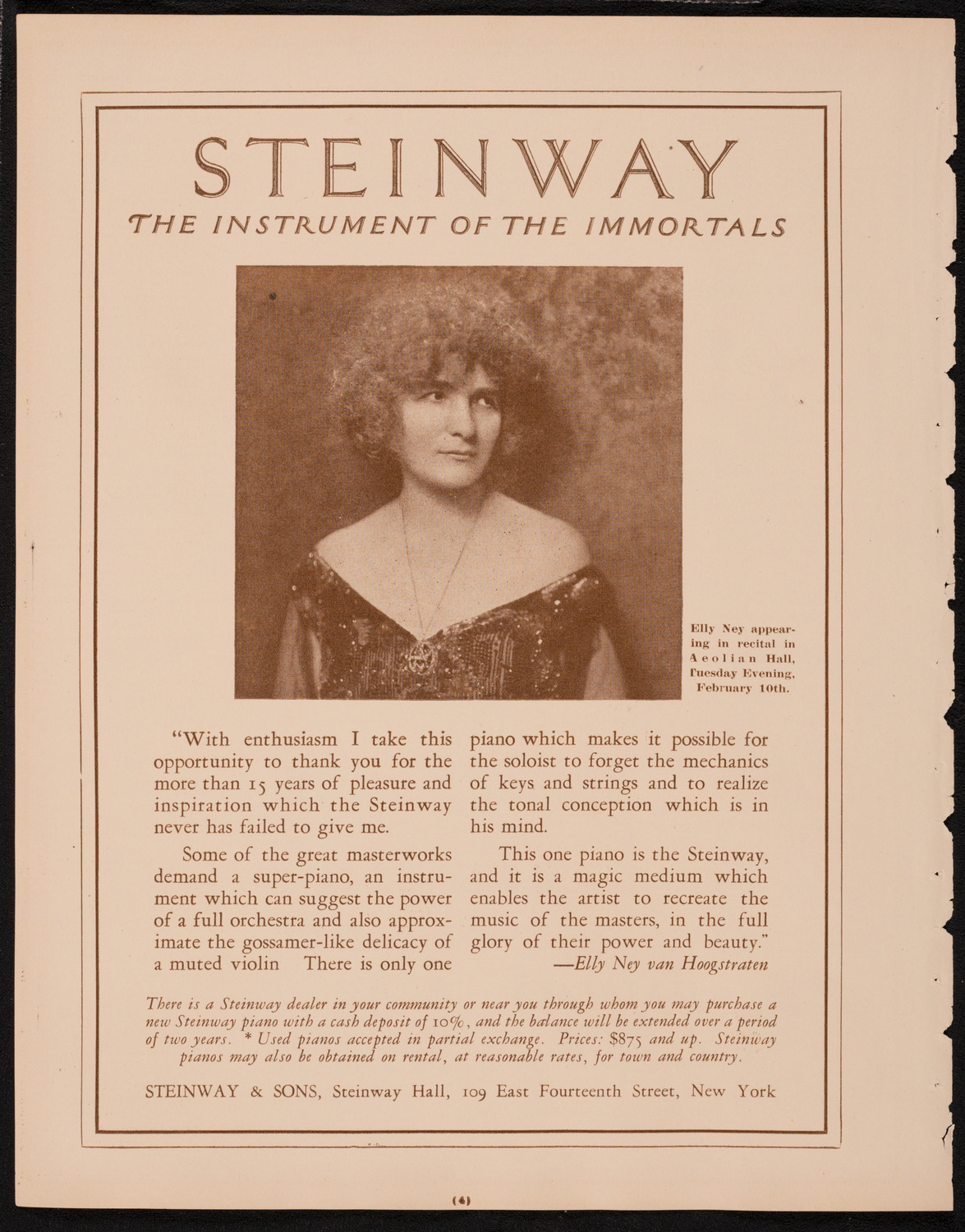 Concert presented by the Jewish National Workers' Alliance, New York City Committee, February 7, 1925, program page 4