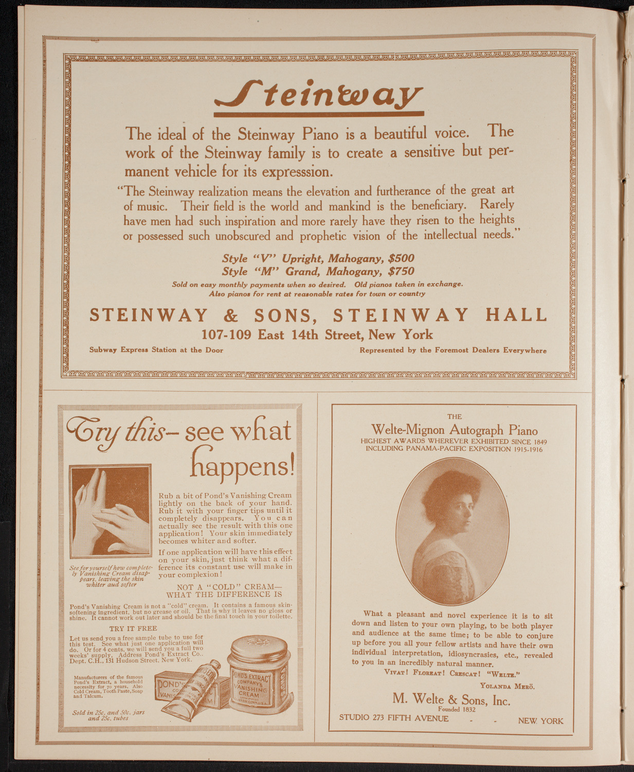 New York Philharmonic, February 20, 1916, program page 4
