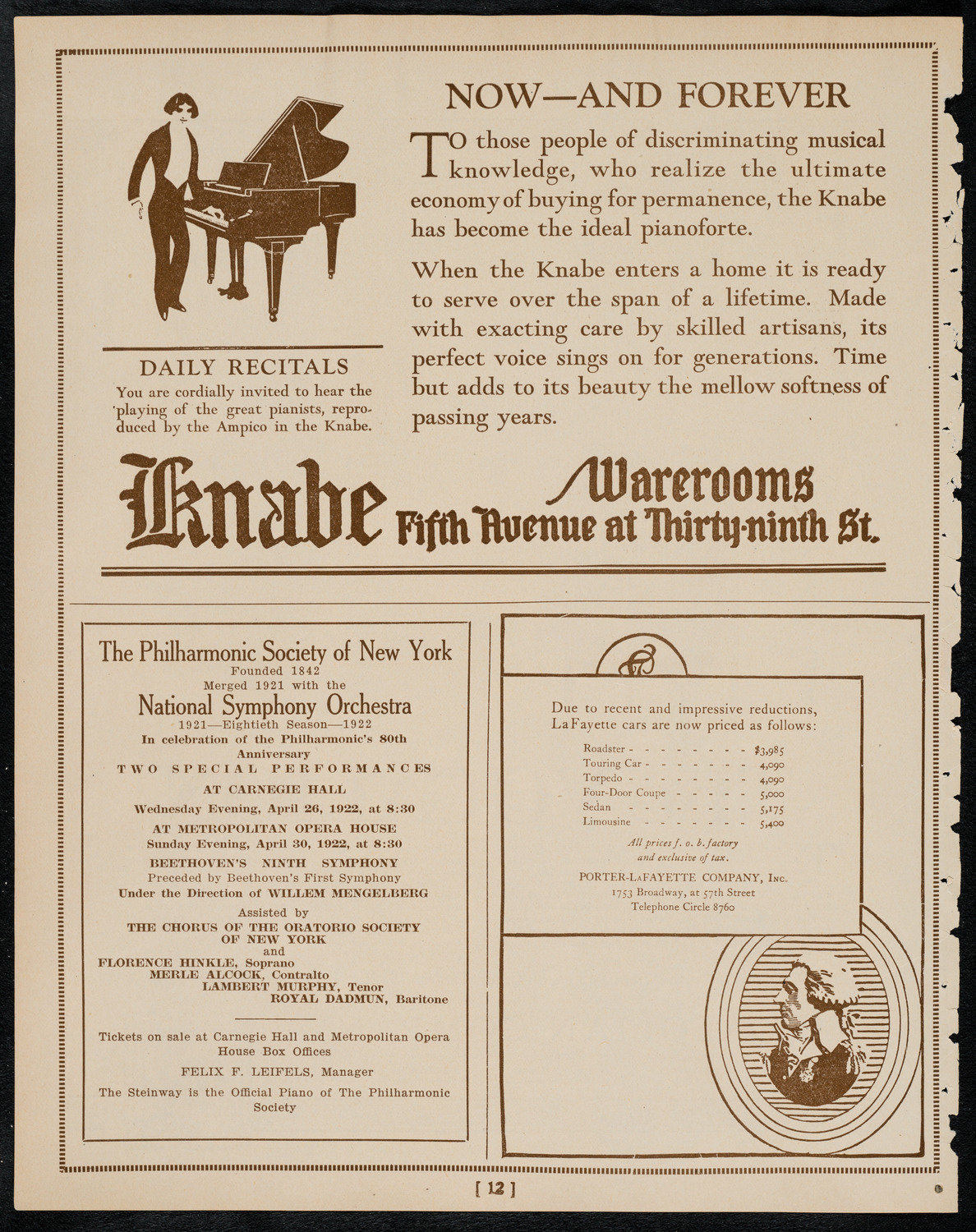Marjorie Squires, Contralto, April 23, 1922, program page 12