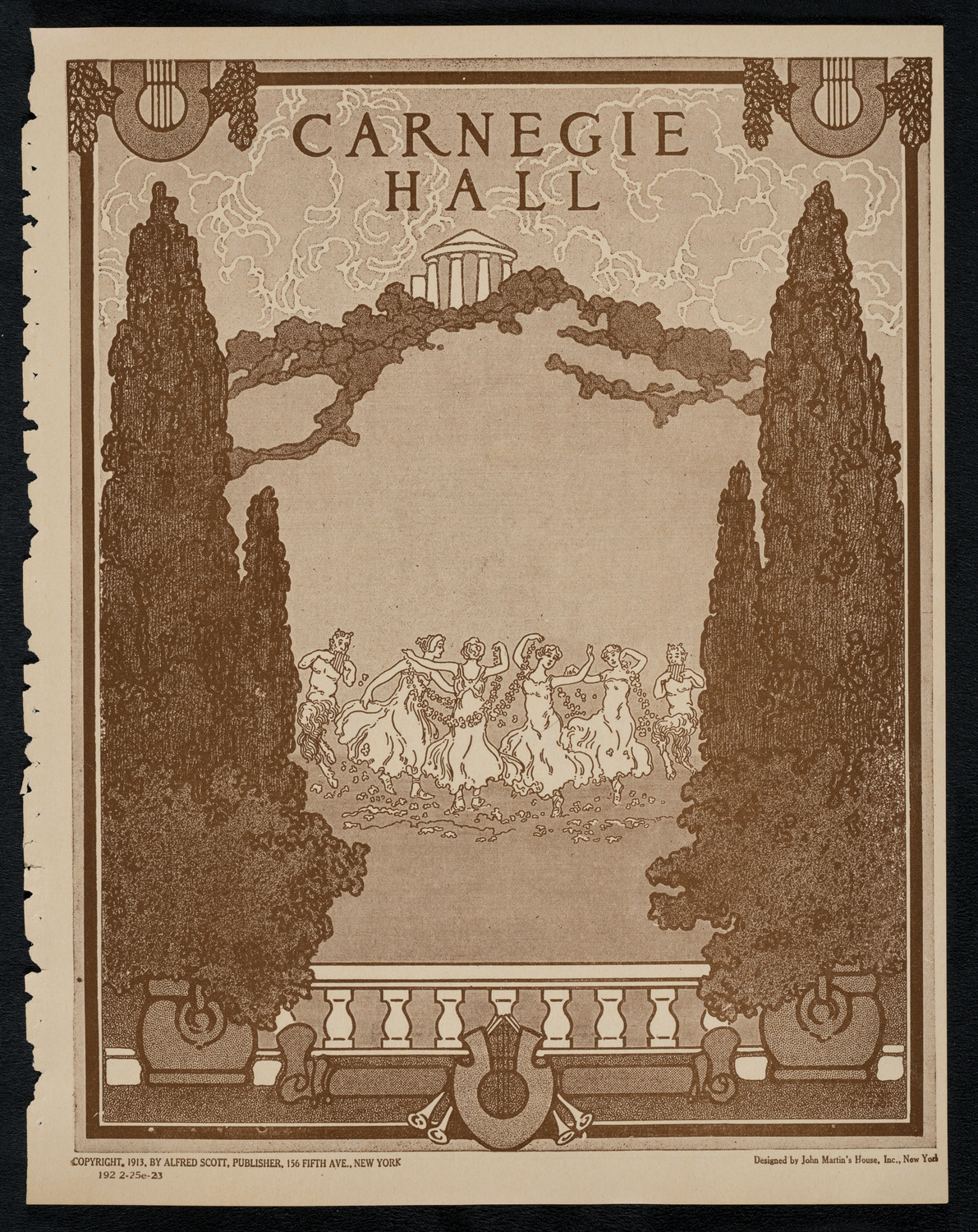 Hebrew National Orphan Home Concert, February 25, 1923, program page 1