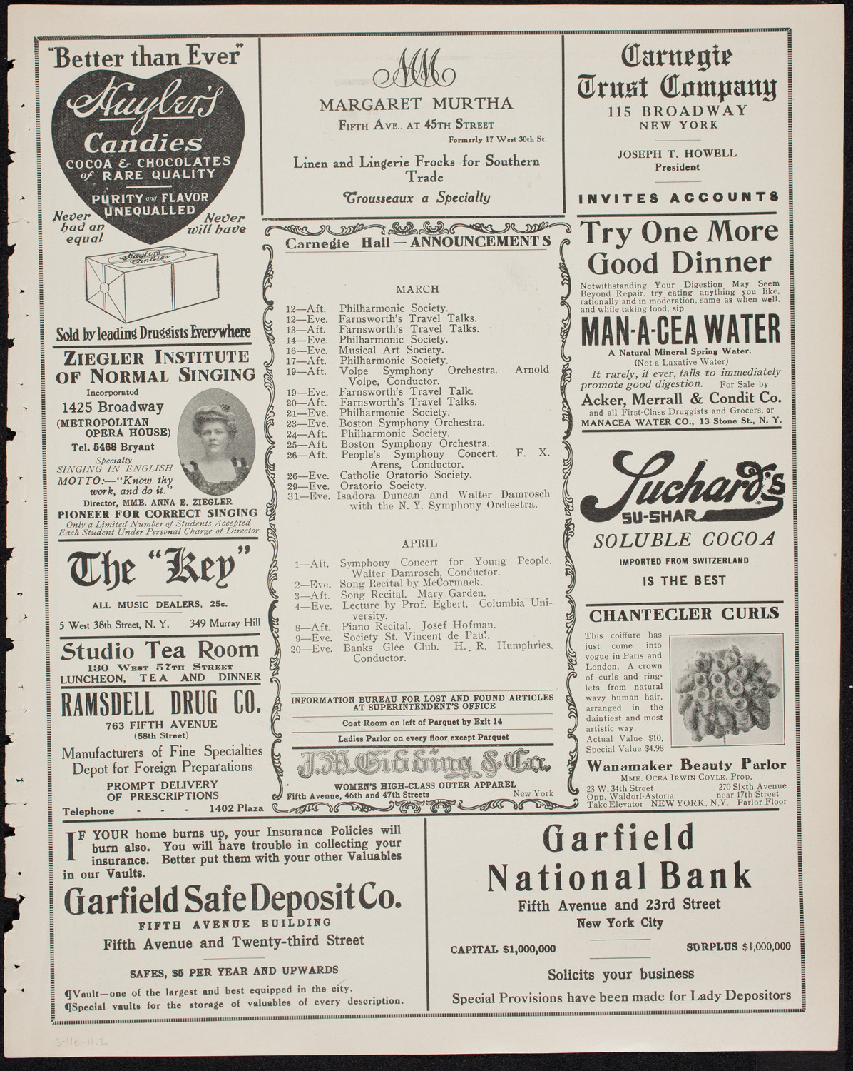 Clan-na-Gael Emmet Celebration, March 11, 1911, program page 3