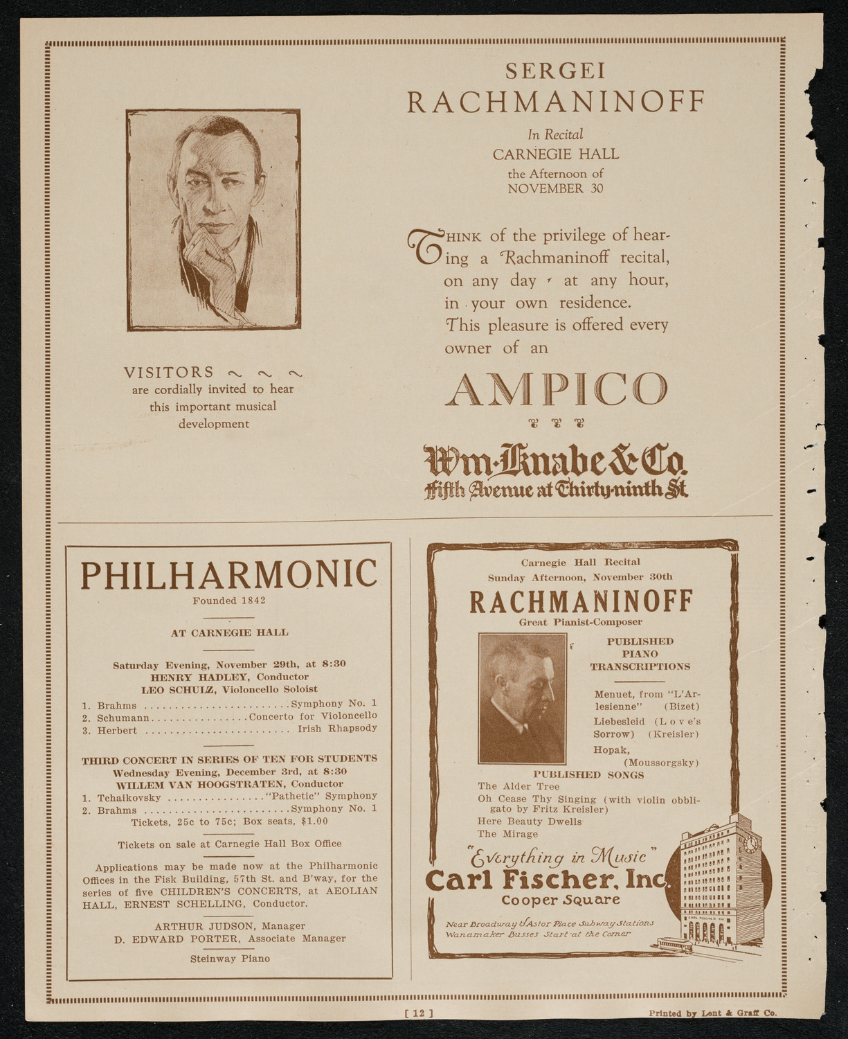 Symphony Concert for Young People, November 29, 1924, program page 12