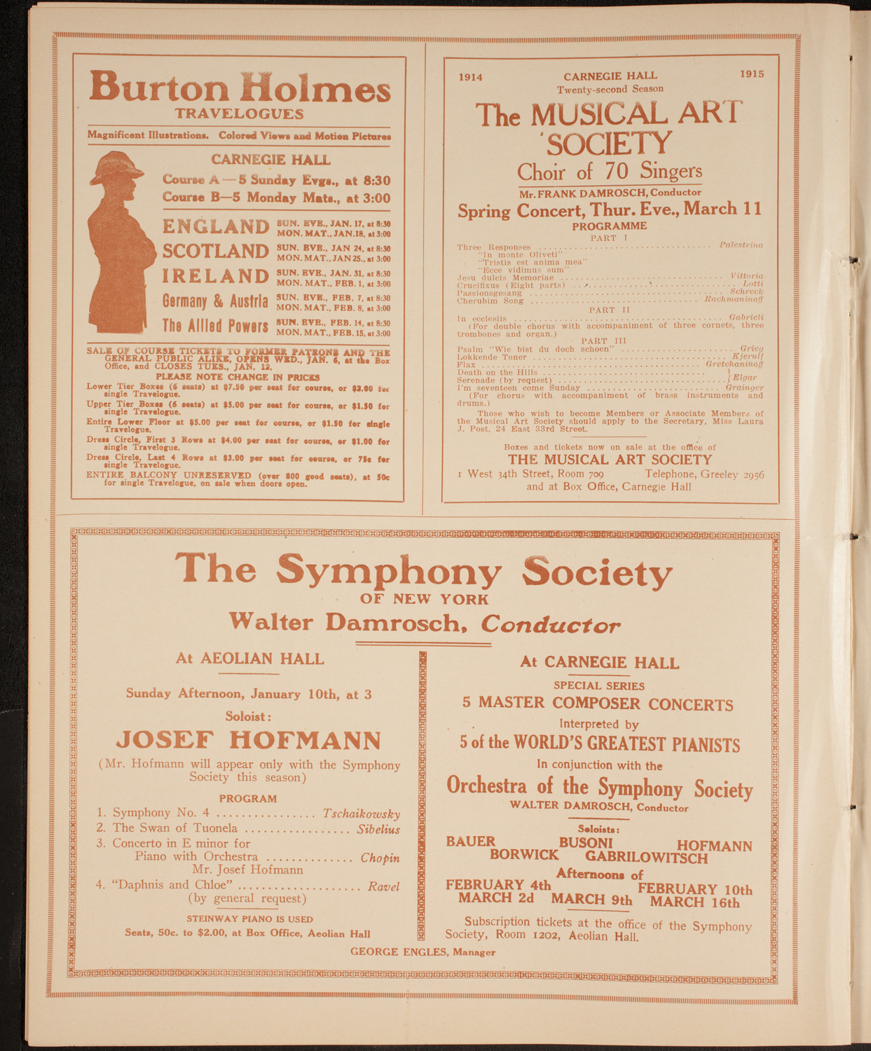 Boston Symphony Orchestra, January 9, 1915, program page 8