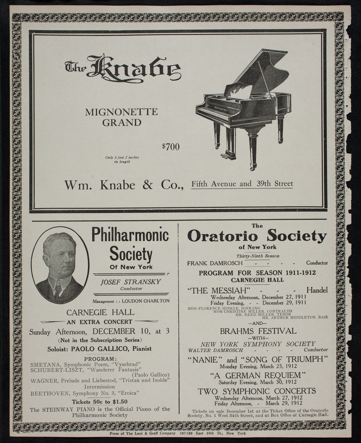 Benefit: St. Mark's Hospital, December 1, 1911, program page 12