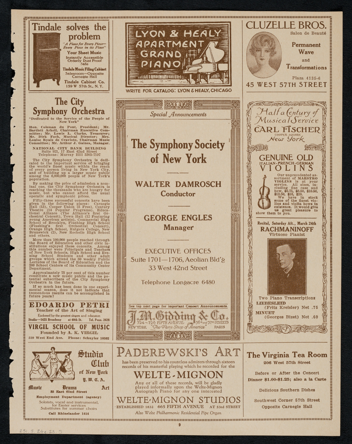 Vestoff-Serova Russian School of Dancing, March 24, 1923, program page 9