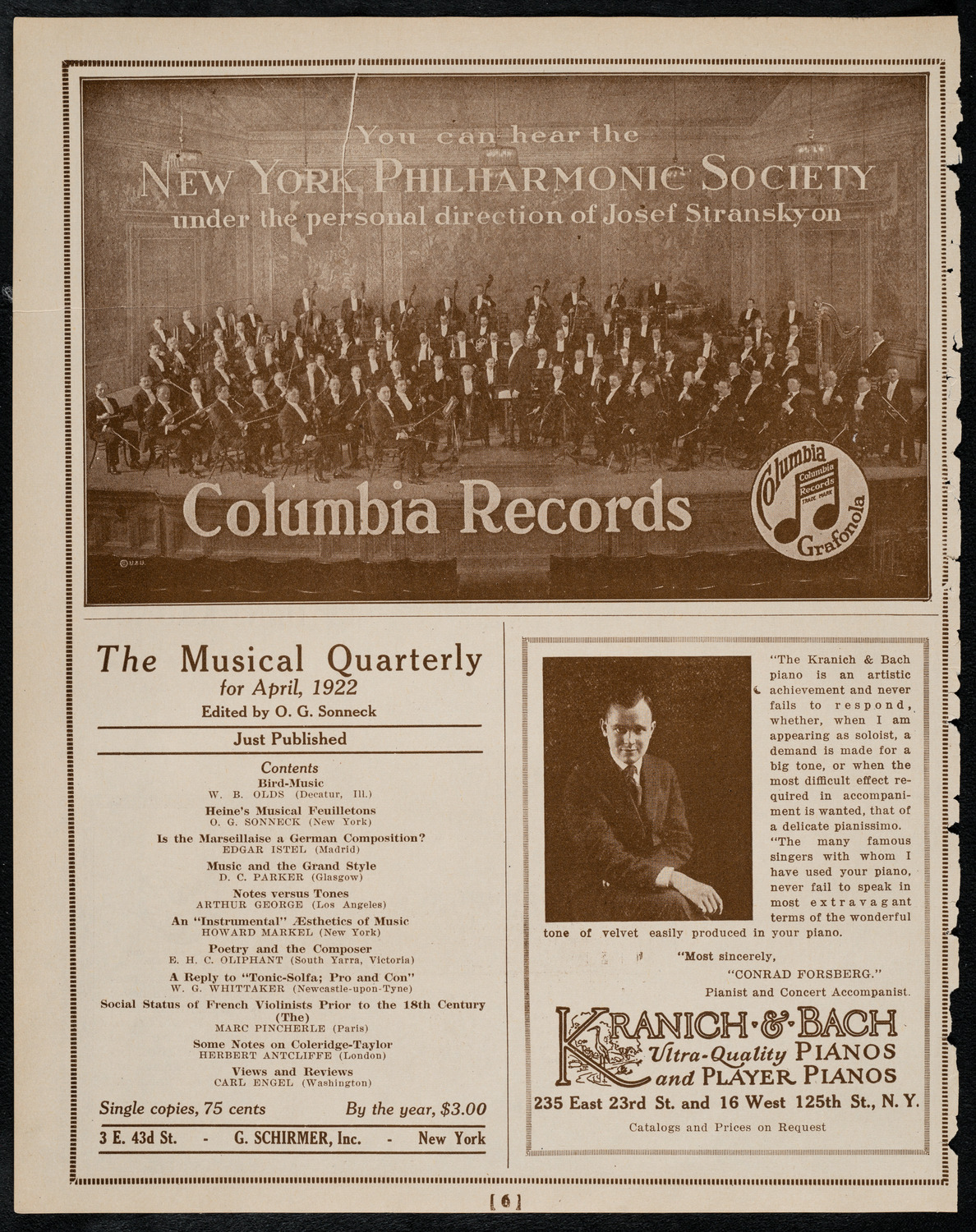 Marjorie Squires, Contralto, April 23, 1922, program page 6