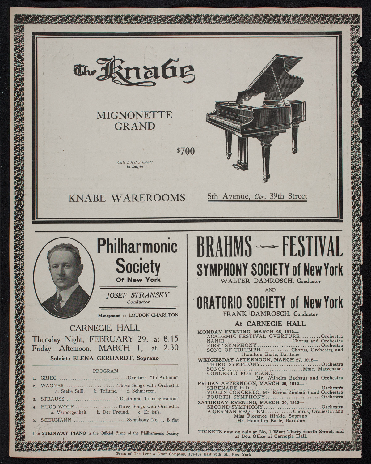 Mendelssohn Choir of Toronto with the Theodore Thomas Orchestra, February 27, 1912, program page 12