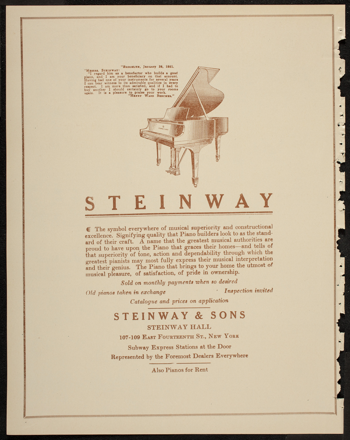 New York Philharmonic, March 14, 1920, program page 4