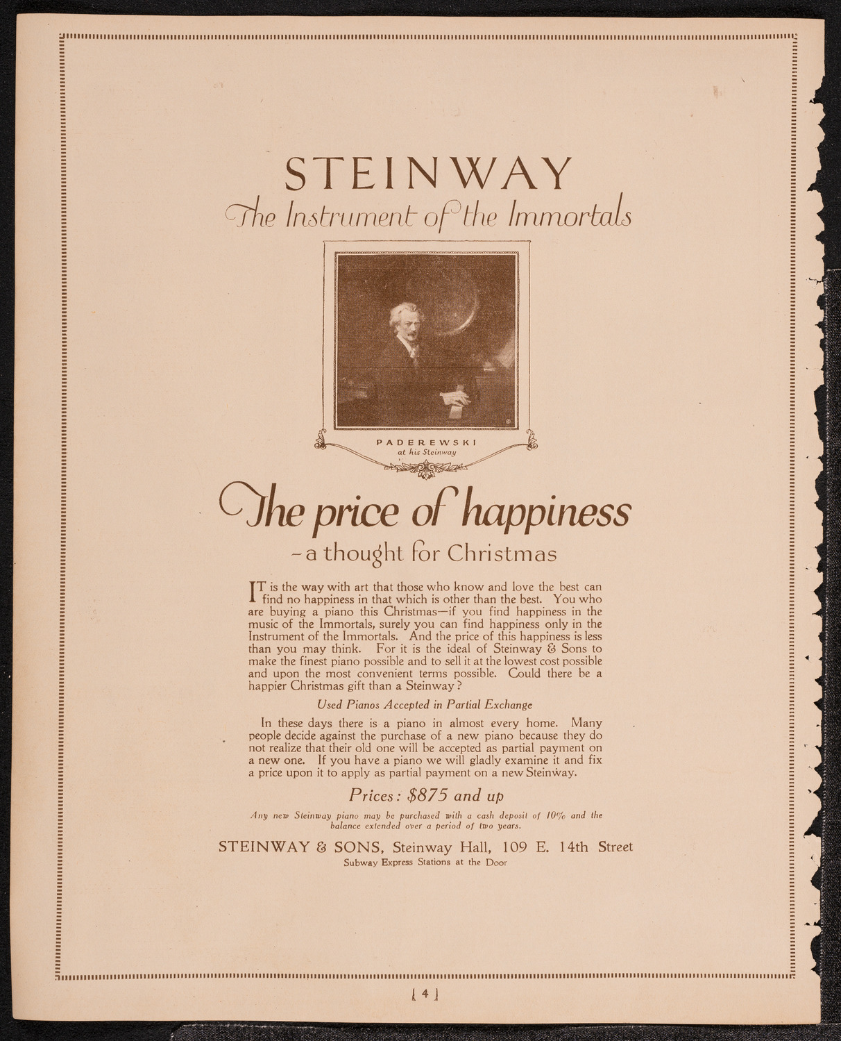 Oratorio Society of New York, December 28, 1921, program page 4