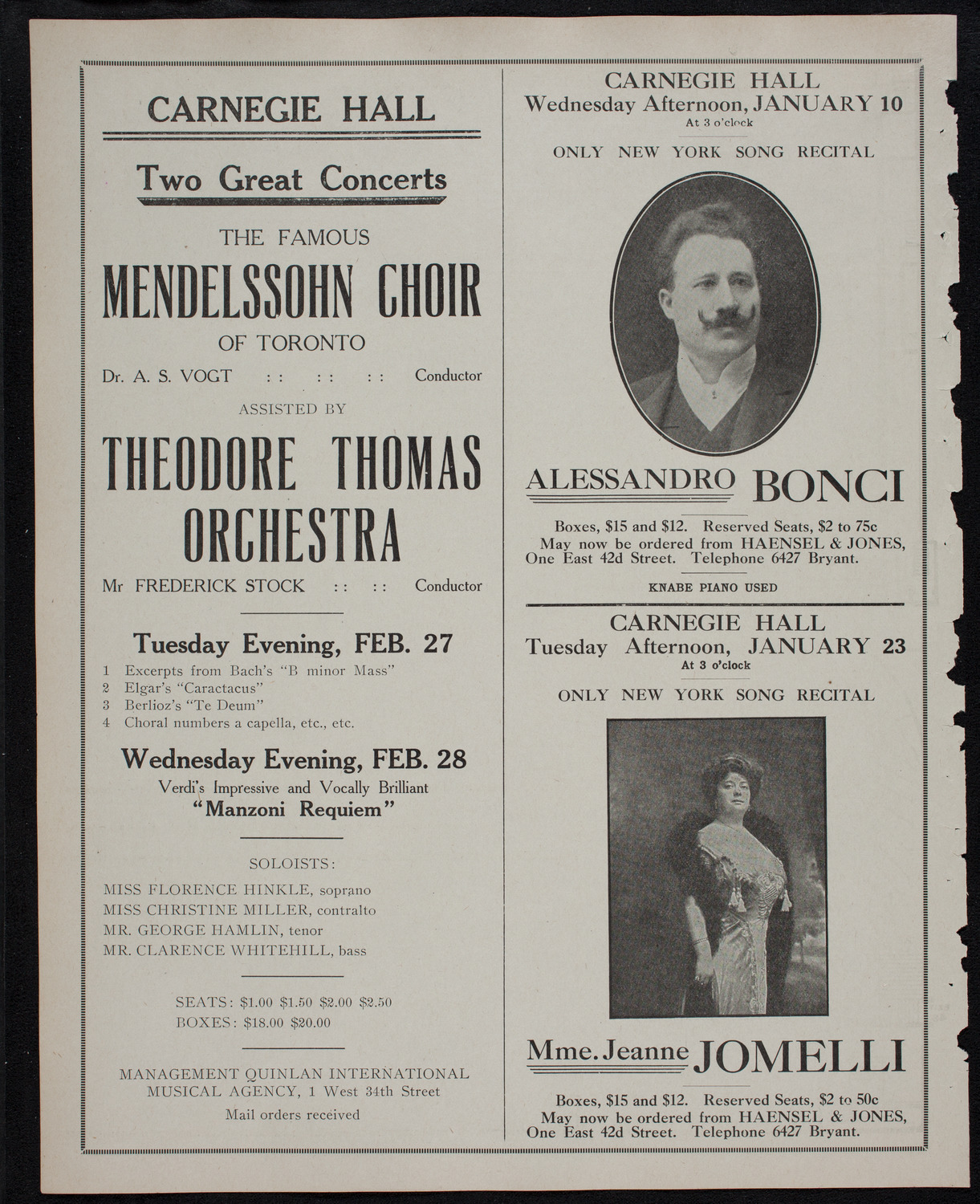 Theodore Thomas Orchestra, December 13, 1911, program page 10
