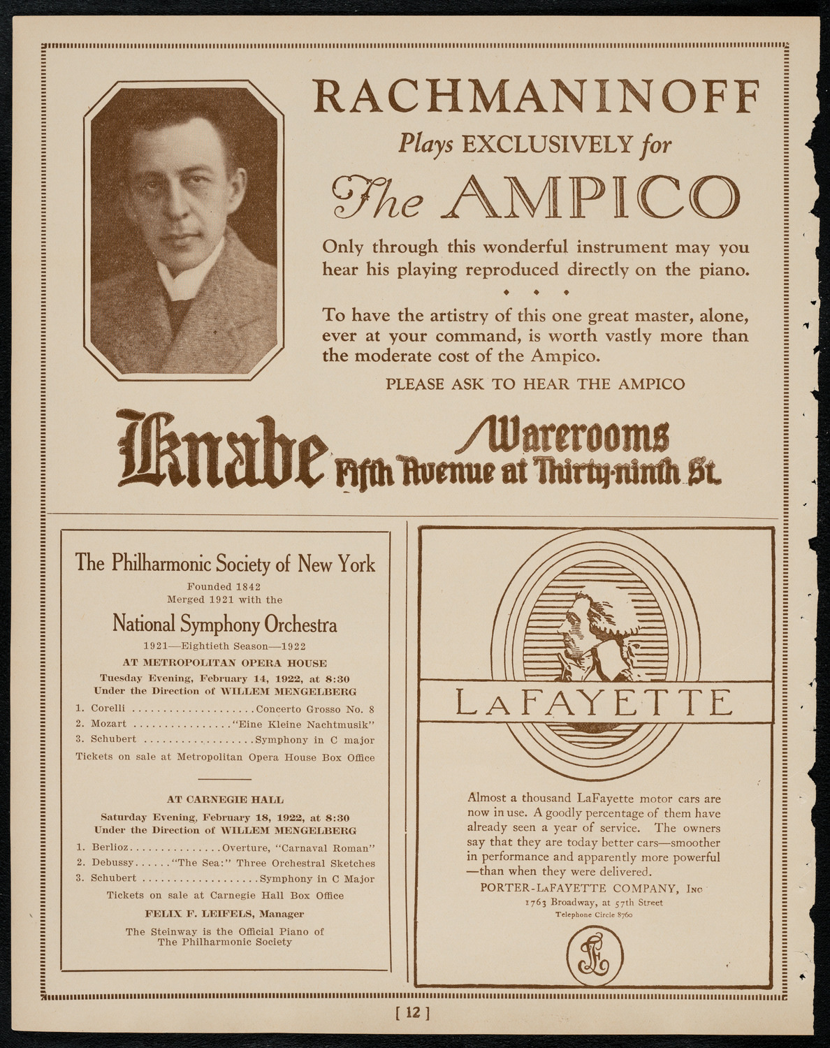 Burton Holmes Travelogue: Venice, February 12, 1922, program page 12