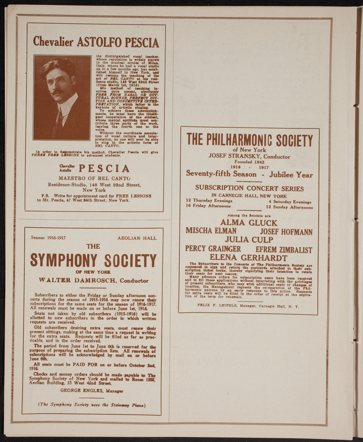 Graduation: Columbia University College of Pharmacy, May 11, 1916, program page 8