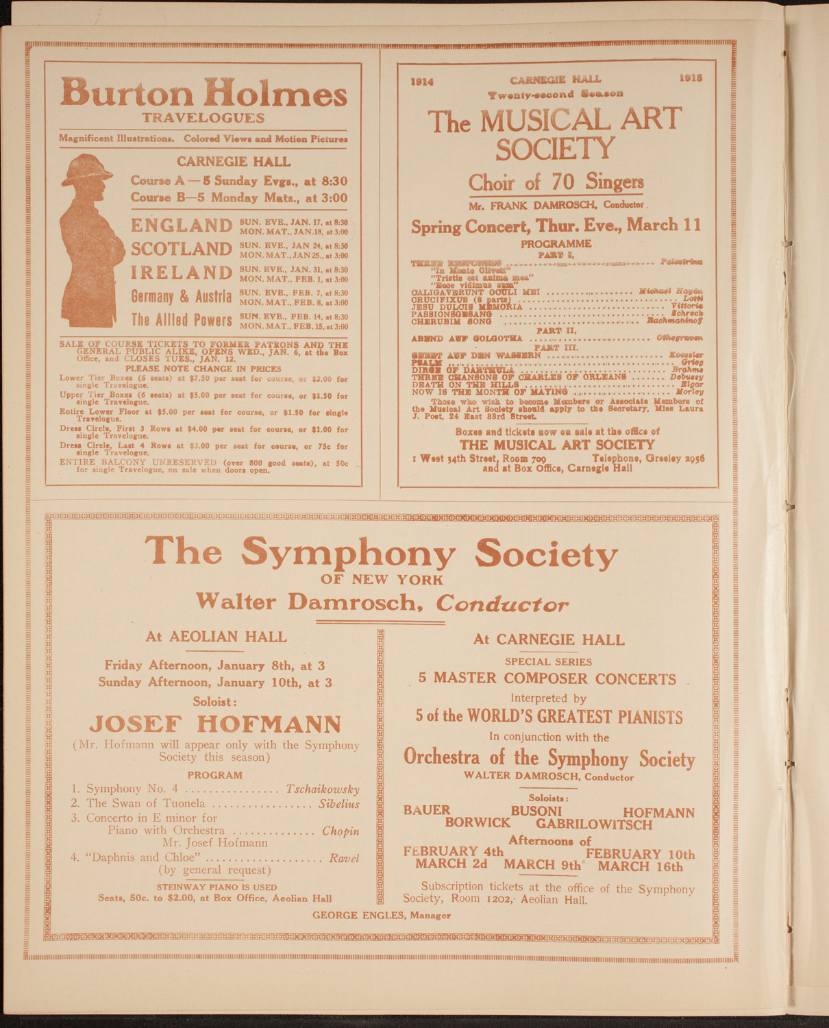 New York Philharmonic, January 3, 1915, program page 8