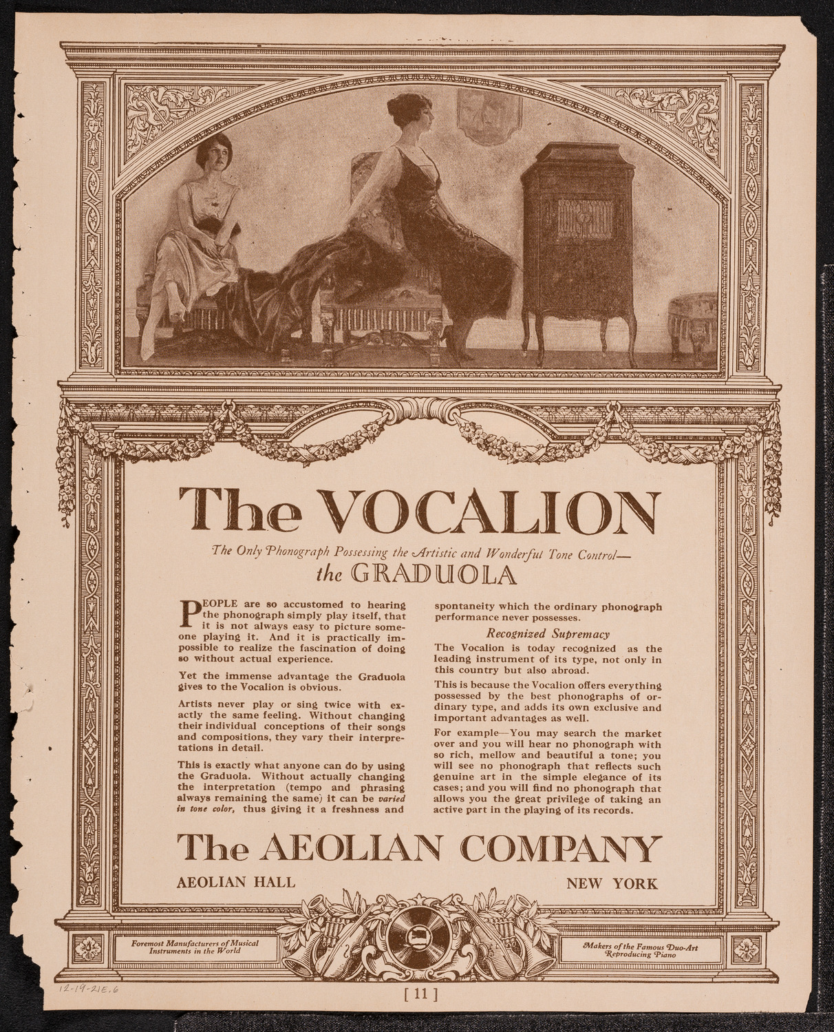 Grand Music Festival, December 19, 1921, program page 11