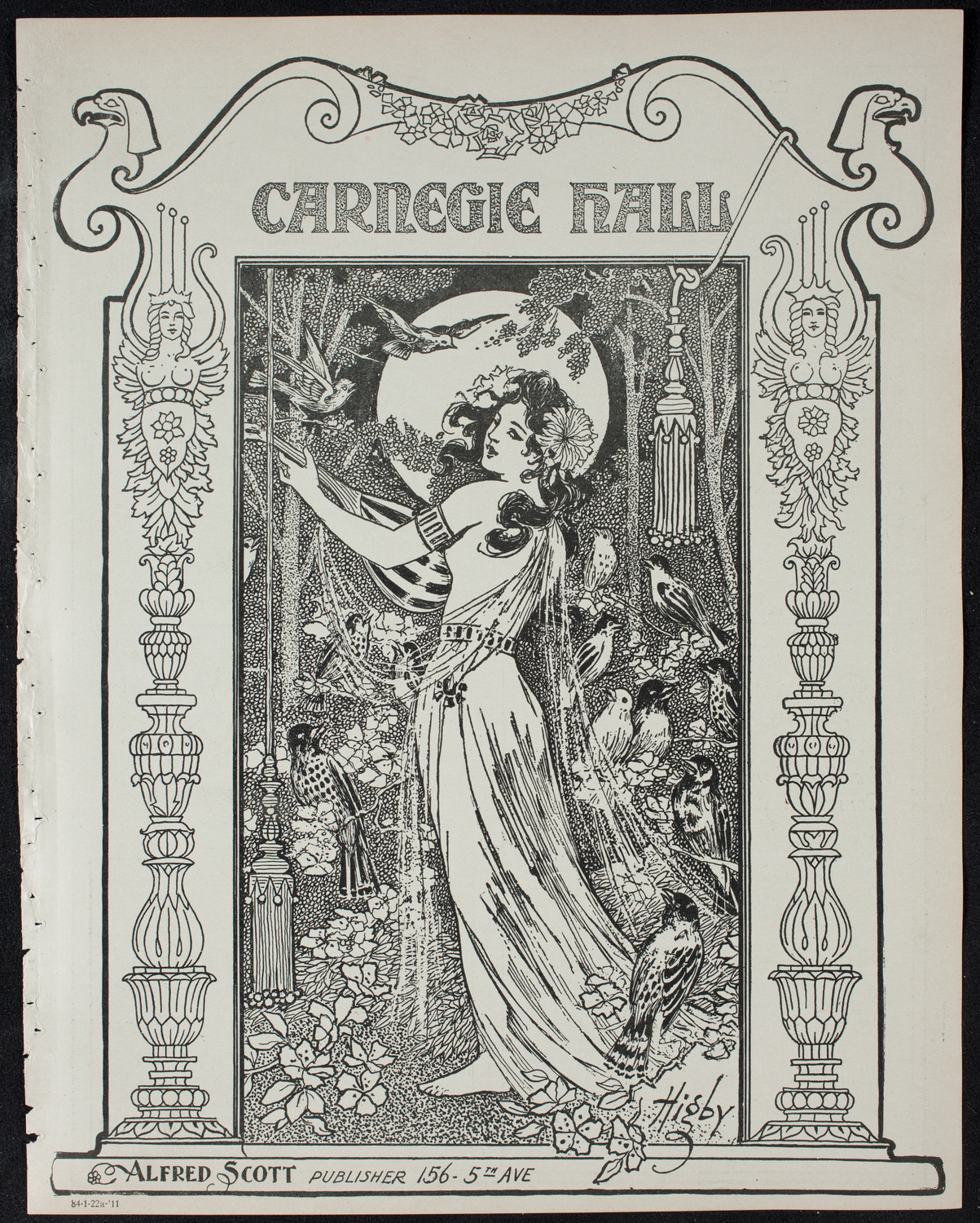 New York Philharmonic, January 22, 1911, program page 1