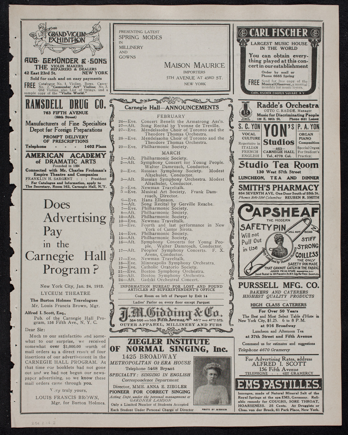 Newman Traveltalks: Rural England, February 25, 1912, program page 3