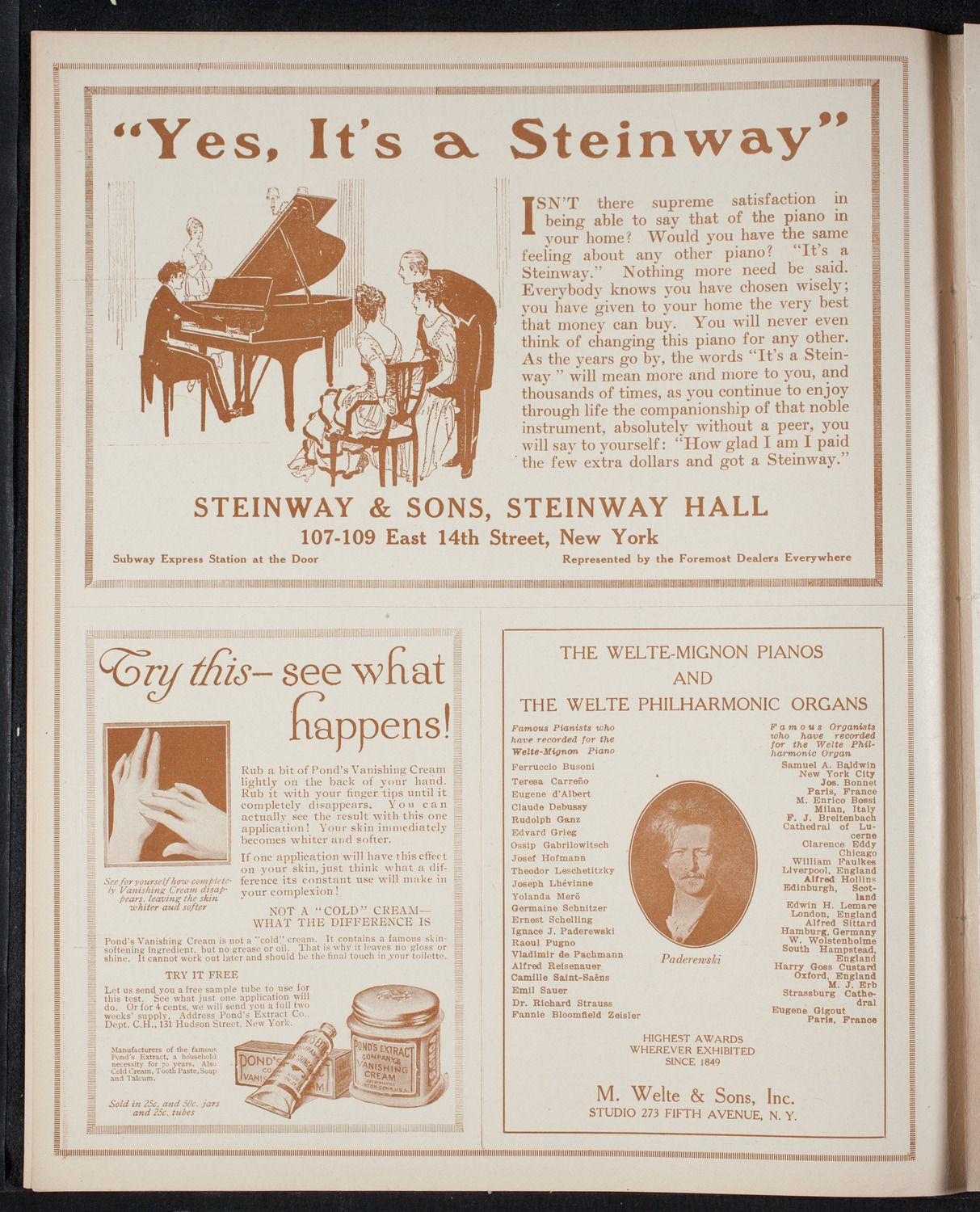 Leopold Godowsky, Piano, November 13, 1915, program page 4