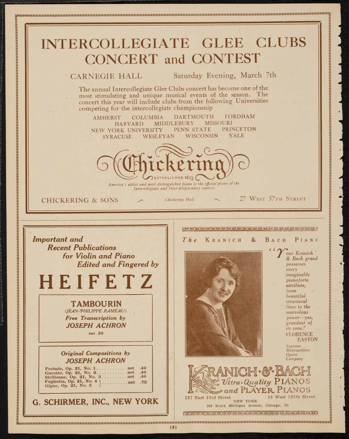 New York Symphony Orchestra, March 6, 1925, program page 6