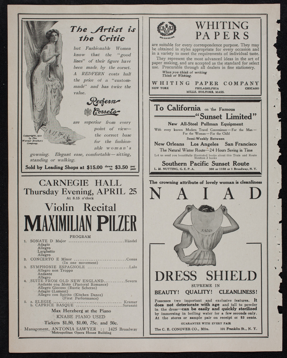 Boston Symphony Orchestra, March 23, 1912, program page 2